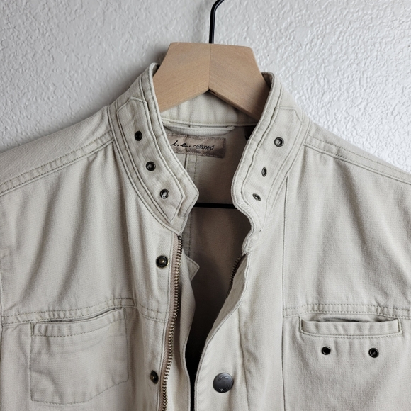 I.e. Relaxed | 100% Cotton Tsupe Beige Jacket Womens Small - Picture 7 of 10